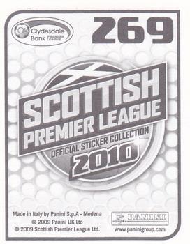 2010 Panini Scottish Premier League Stickers #269 Patrick Cregg Back