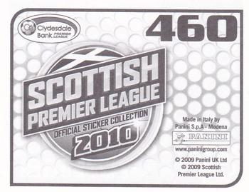 2010 Panini Scottish Premier League Stickers #460 John Potter Back