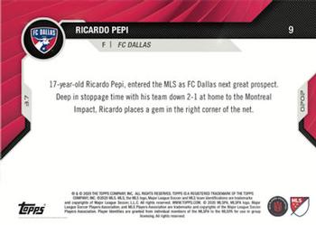 2020 Topps Now MLS #9 Ricardo Pepi Back