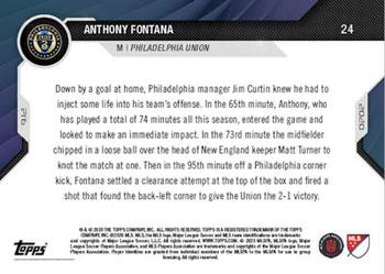 2020 Topps Now MLS #24 Anthony Fontana Back