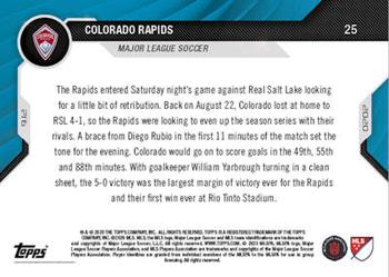 2020 Topps Now MLS #25 Colorado Rapids Back