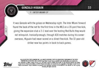 2020 Topps Now MLS #33 Gonzalo Higuain Back