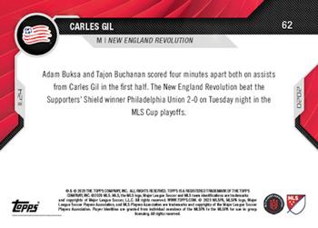 2020 Topps Now MLS #62 Carles Gil Back