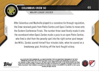 2020 Topps Now MLS #65 Columbus Crew SC Back