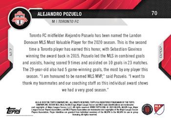 2020 Topps Now MLS #70 Alejandro Pozuelo Back