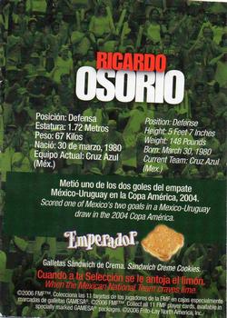 2006 Gamesa Mexico National Team #NNO Ricardo Osorio Back