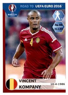 2015 Panini Road to UEFA Euro 2016 Stickers #2 Vincent Kompany Front
