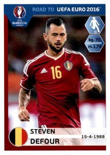 2015 Panini Road to UEFA Euro 2016 Stickers #7 Steven Defour Front
