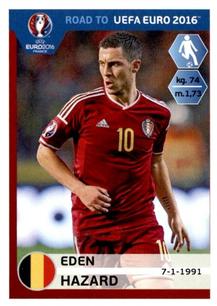 2015 Panini Road to UEFA Euro 2016 Stickers #11 Eden Hazard Front