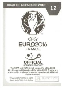 2015 Panini Road to UEFA Euro 2016 Stickers #12 Nacer Chadli Back
