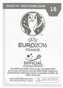 2015 Panini Road to UEFA Euro 2016 Stickers #18 Emir Spahić Back