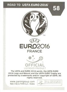 2015 Panini Road to UEFA Euro 2016 Stickers #58 Mesut Ozil Back
