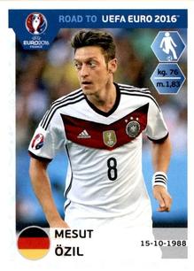 2015 Panini Road to UEFA Euro 2016 Stickers #58 Mesut Ozil Front