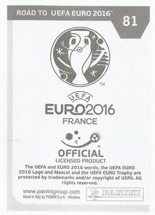 2015 Panini Road to UEFA Euro 2016 Stickers #81 Iker Casillas Back
