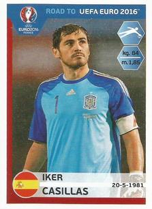 2015 Panini Road to UEFA Euro 2016 Stickers #81 Iker Casillas Front