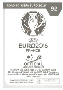 2015 Panini Road to UEFA Euro 2016 Stickers #92 Isco Back
