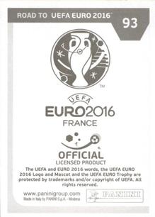 2015 Panini Road to UEFA Euro 2016 Stickers #93 David Silva Back