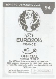 2015 Panini Road to UEFA Euro 2016 Stickers #94 Pedro Rodríguez Back