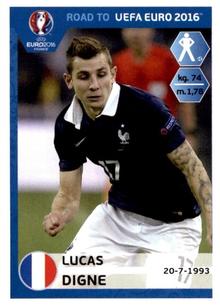 2015 Panini Road to UEFA Euro 2016 Stickers #102 Lucas Digne Front