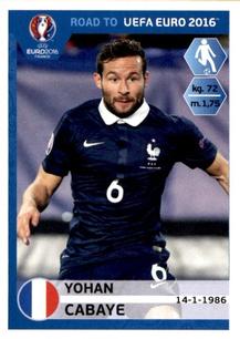 2015 Panini Road to UEFA Euro 2016 Stickers #103 Yohan Cabaye Front
