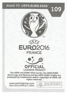 2015 Panini Road to UEFA Euro 2016 Stickers #109 Alexandre Lacazette Back