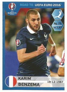 2015 Panini Road to UEFA Euro 2016 Stickers #112 Karim Benzema Front