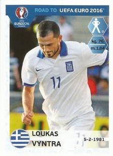 2015 Panini Road to UEFA Euro 2016 Stickers #119 Loukas Vyntra Front