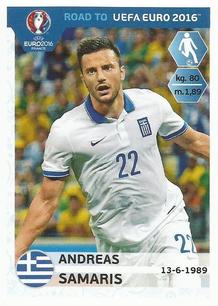 2015 Panini Road to UEFA Euro 2016 Stickers #122 Andreas Samaris Front