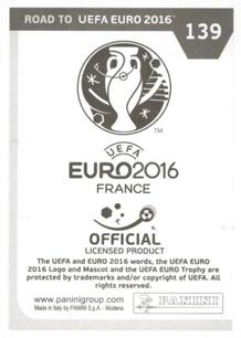 2015 Panini Road to UEFA Euro 2016 Stickers #139 Luka Modric Back