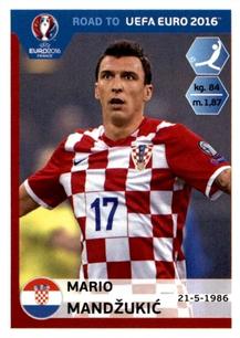 2015 Panini Road to UEFA Euro 2016 Stickers #144 Mario Mandzukic Front