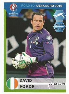 2015 Panini Road to UEFA Euro 2016 Stickers #145 David Forde Front