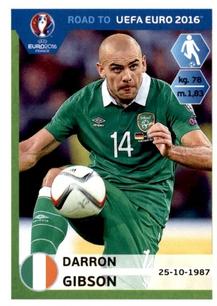 2015 Panini Road to UEFA Euro 2016 Stickers #151 Darron Gibson Front
