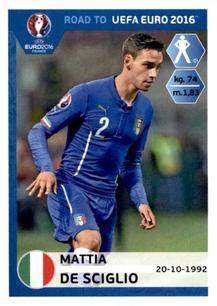 2015 Panini Road to UEFA Euro 2016 Stickers #166 Mattia De Sciglio Front