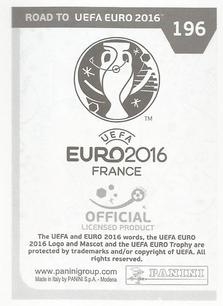 2015 Panini Road to UEFA Euro 2016 Stickers #196 Aleksandar Dragovic Back