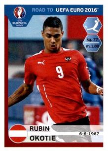 2015 Panini Road to UEFA Euro 2016 Stickers #207 Rubin Okotie Front