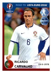 2015 Panini Road to UEFA Euro 2016 Stickers #227 Ricardo Carvalho Front