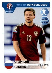 2015 Panini Road to UEFA Euro 2016 Stickers #260 Vladimir Granat Front