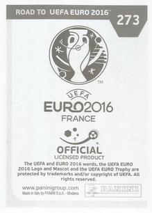 2015 Panini Road to UEFA Euro 2016 Stickers #273 Vladimir Stojkovic Back