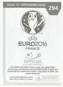 2015 Panini Road to UEFA Euro 2016 Stickers #294 Rajko Rotman Back