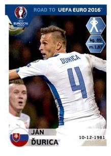 2015 Panini Road to UEFA Euro 2016 Stickers #309 Jan Durica Front