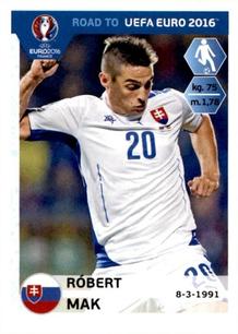 2015 Panini Road to UEFA Euro 2016 Stickers #314 Robert Mak Front