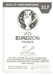 2015 Panini Road to UEFA Euro 2016 Stickers #317 Patrik Hrosovsky Back