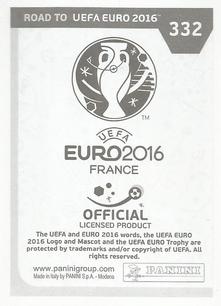 2015 Panini Road to UEFA Euro 2016 Stickers #332 Kasper Hamalainen Back