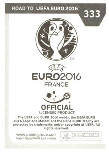 2015 Panini Road to UEFA Euro 2016 Stickers #333 Riku Riski Back