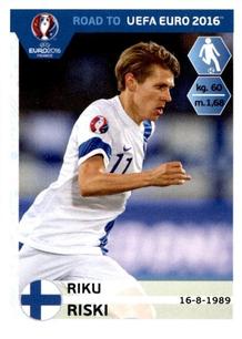 2015 Panini Road to UEFA Euro 2016 Stickers #333 Riku Riski Front