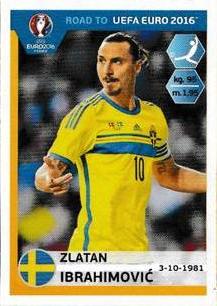 2015 Panini Road to UEFA Euro 2016 Stickers #352 Zlatan Ibrahimovic Front