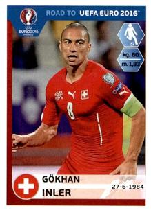 2015 Panini Road to UEFA Euro 2016 Stickers #361 Gokhan Inler Front