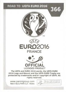 2015 Panini Road to UEFA Euro 2016 Stickers #366 Admir Mehmedi Back