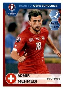 2015 Panini Road to UEFA Euro 2016 Stickers #366 Admir Mehmedi Front