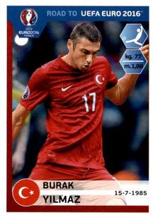 2015 Panini Road to UEFA Euro 2016 Stickers #384 Burak Yilmaz Front